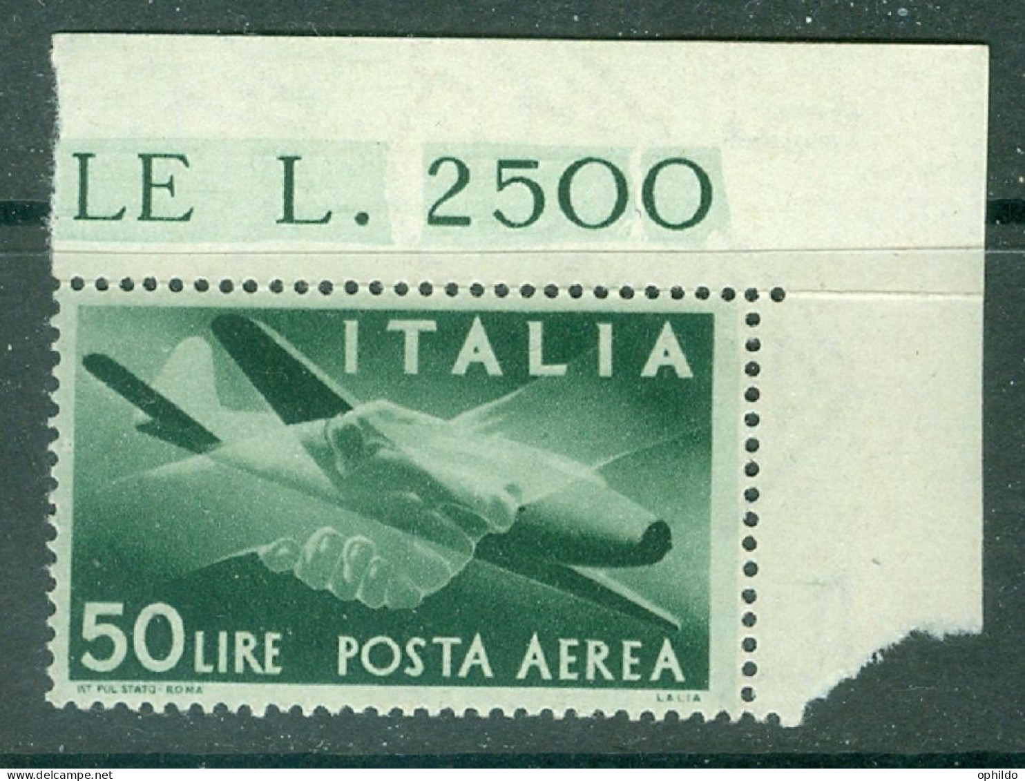 Italie   Yvert  PA  120  Ou Sassone A 132   * * TB  Coin De Feuille   - Poste Aérienne