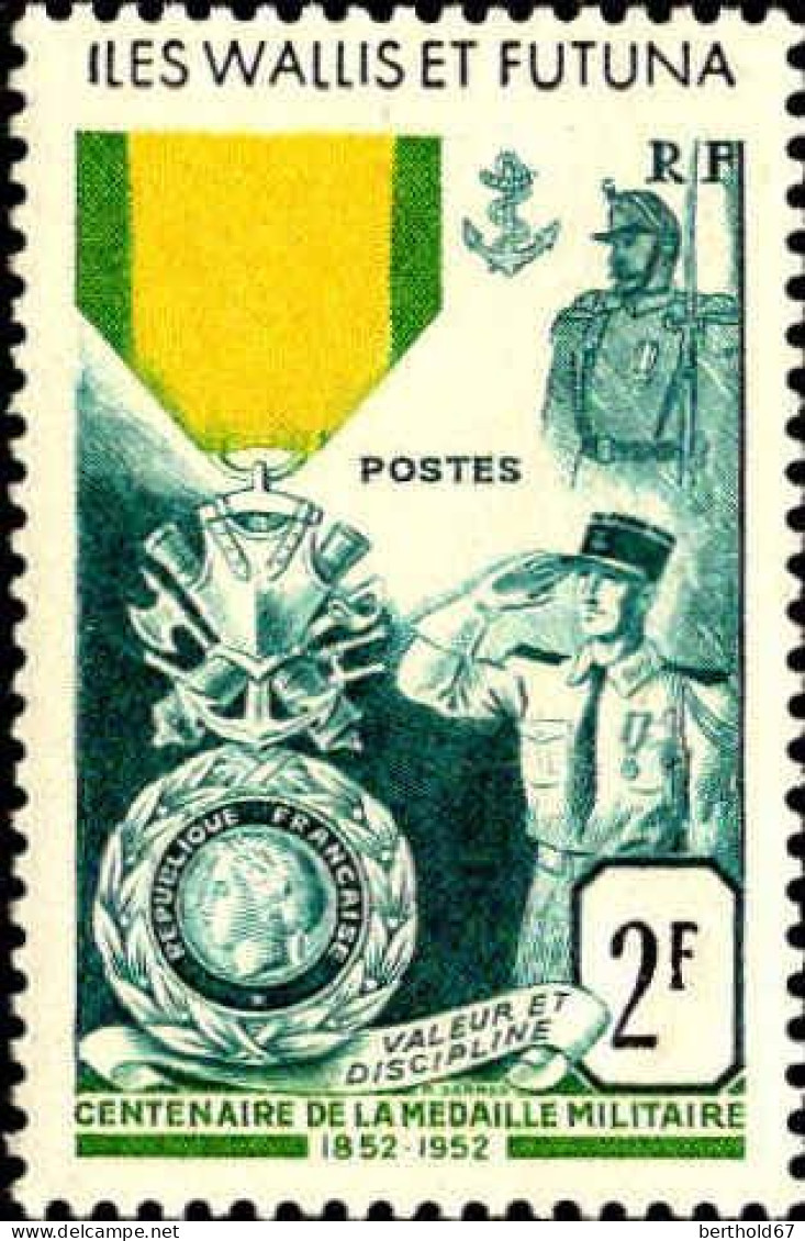 Wallis & Futuna Poste N** Yv:156 Mi:179 Centenaire De La Médaille Militaire - Ongebruikt