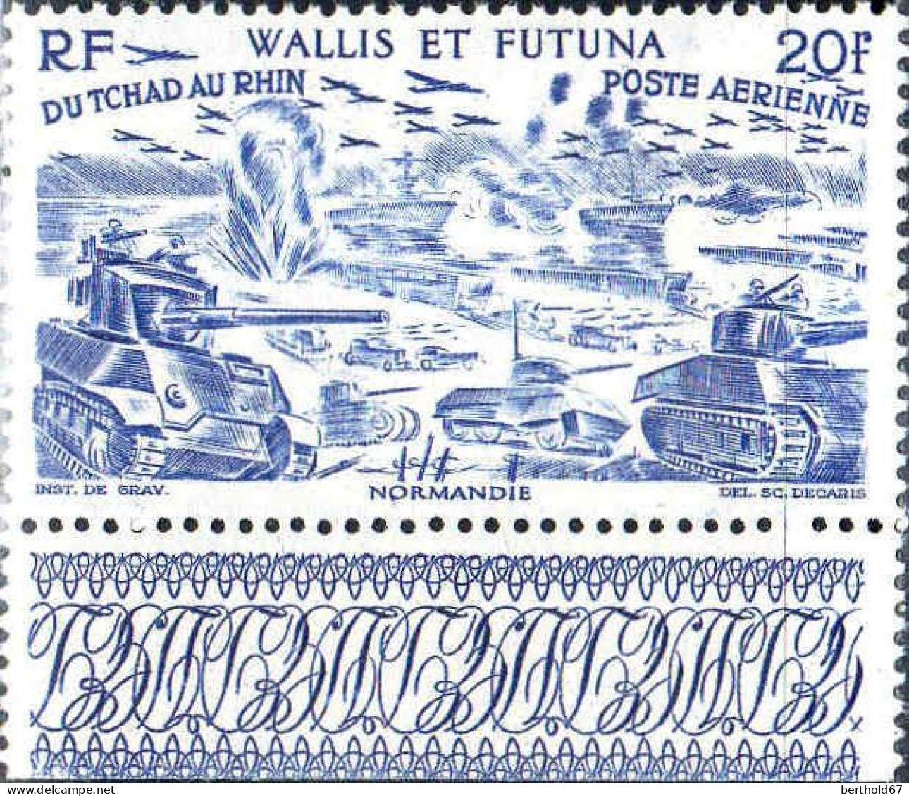 Wallis & Futuna Avion N** Yv:  5/10 Du Tchad Au Rhin Bord De Feuille - Nuevos