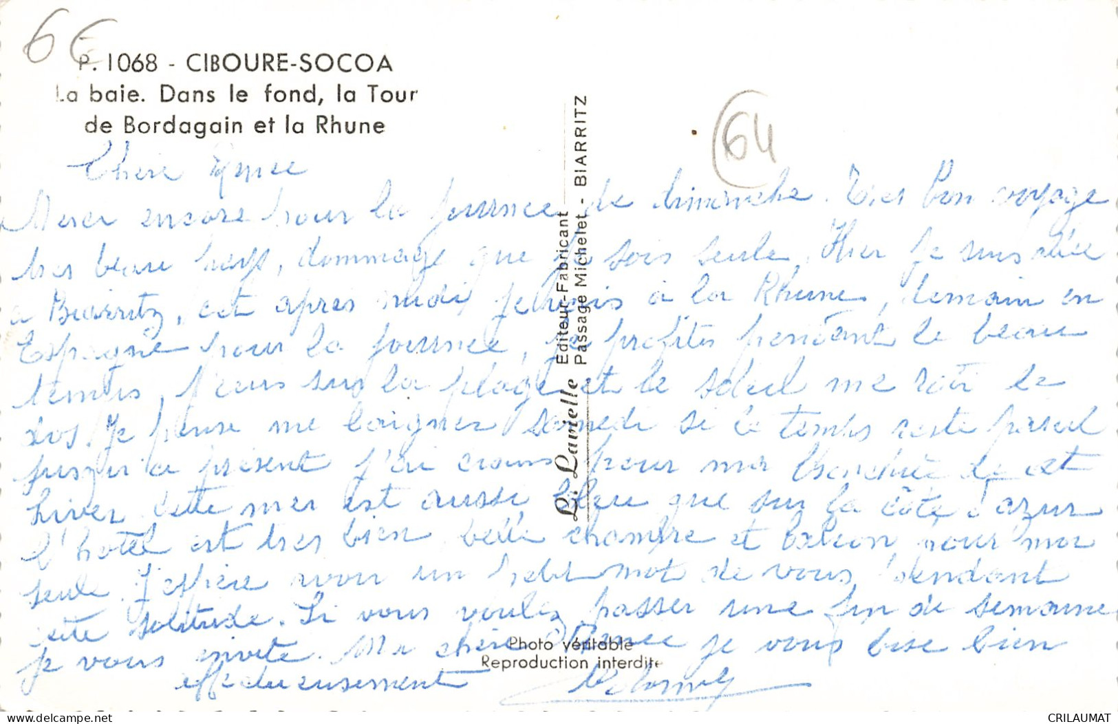 64-CIBOURE SOCOA-N°T5246-E/0157 - Ciboure