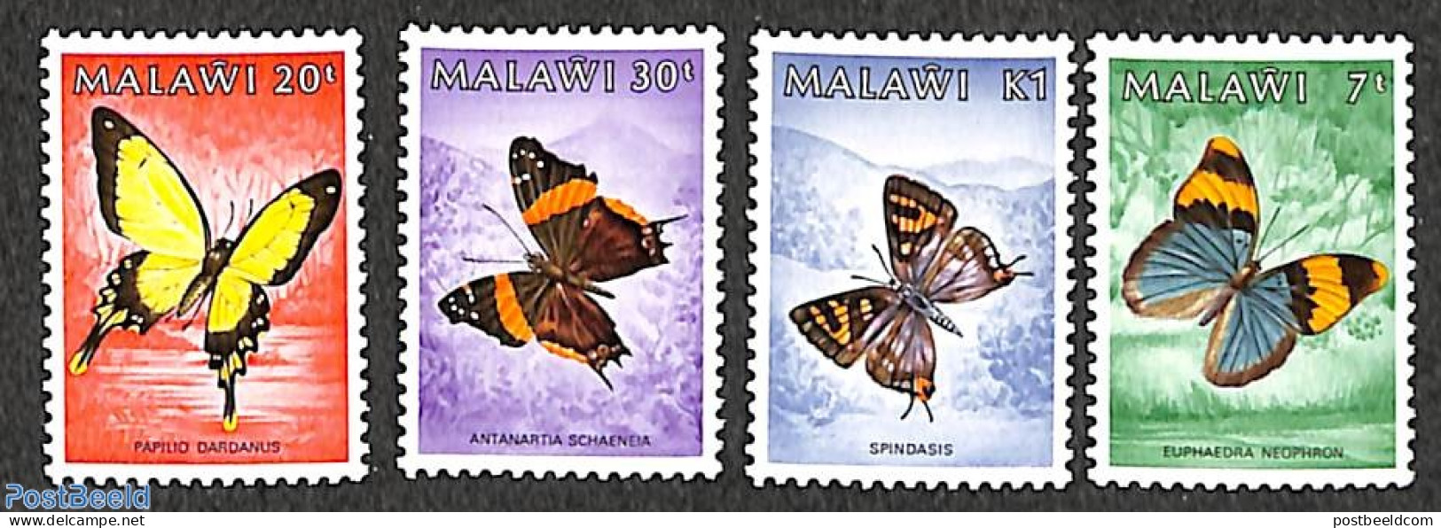 Malawi 1984 Butterflies 4v, Mint NH, Nature - Butterflies - Malawi (1964-...)