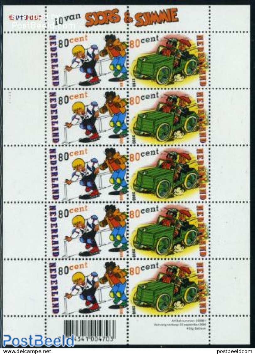 Netherlands 2000 Sjors & Sjimmie M/s, Mint NH, Art - Comics (except Disney) - Unused Stamps