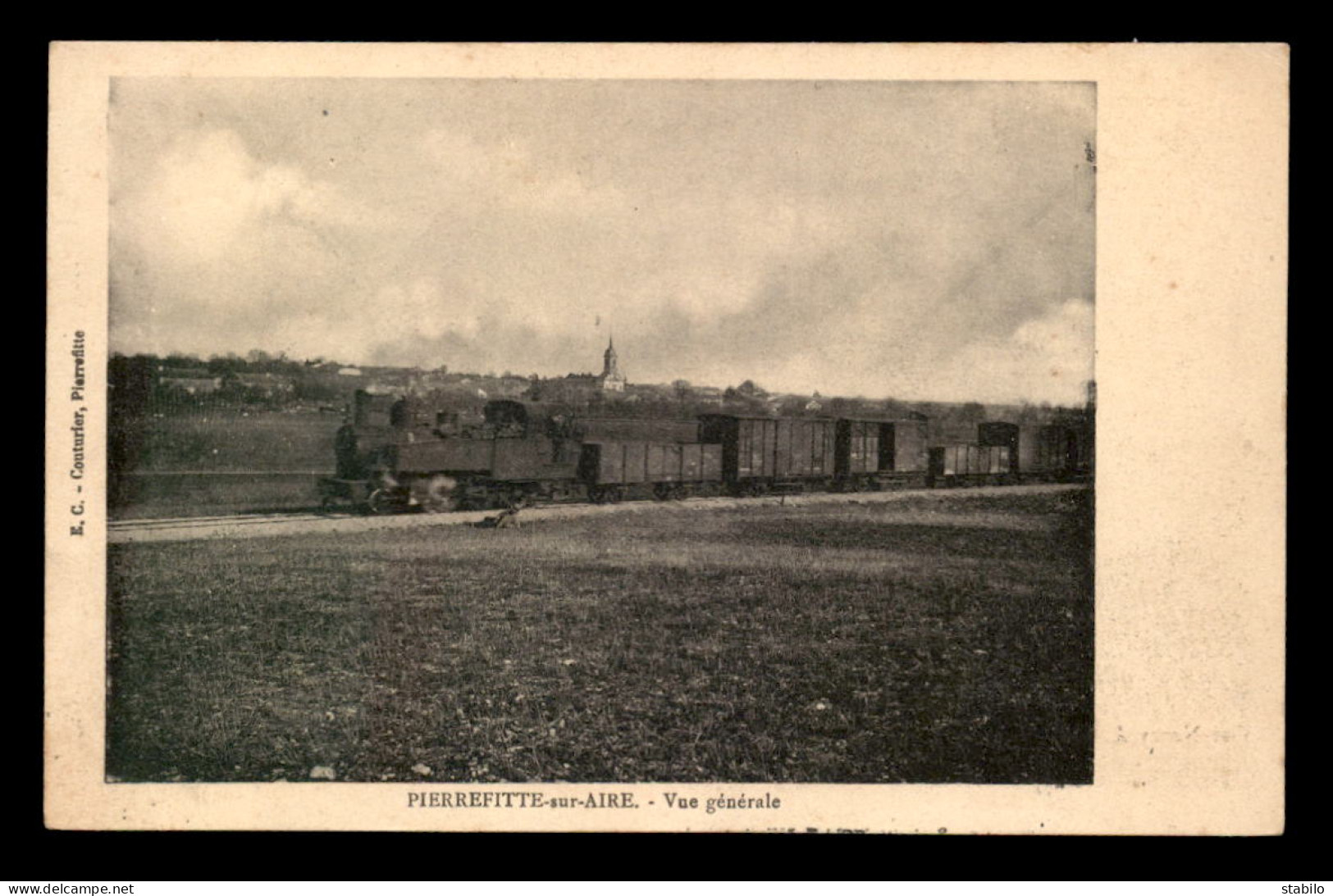 55 - PIERREFITTE-SUR-AIRE - VUE GENERALE - CHEMIN DE FER MEUSIEN - TRAIN - LOCOMOTIVE - EDITEUR COUTURIER - Pierrefitte Sur Aire