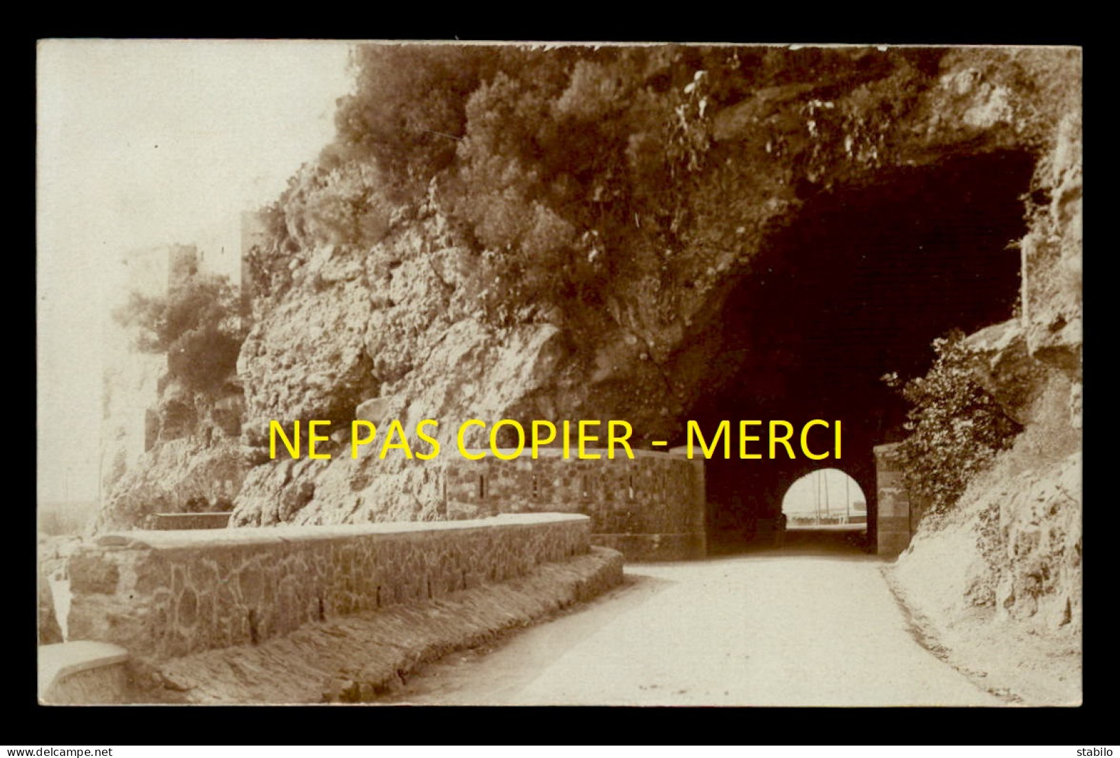 ALGERIE - BOUGIE - TUNNEL DU FORT - BON A TIRER  - CARTE PHOTO ORIGINALE - Bejaia (Bougie)