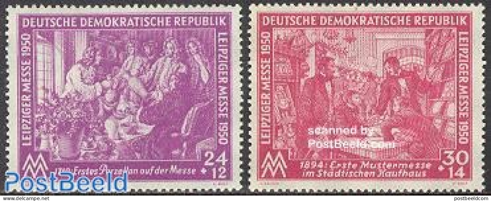 Germany, DDR 1950 Leipzig Spring Fair 2v, Mint NH, Various - Export & Trade - Art - Art & Antique Objects - Nuevos
