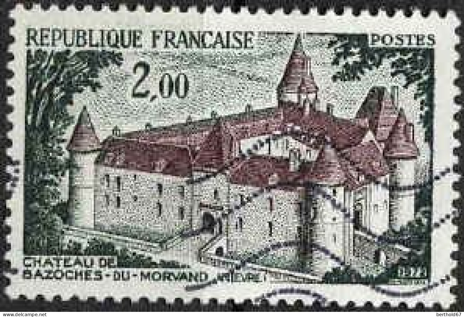 France Poste Obl Yv:1726 Mi:1805 Château De Bazoches-du-Morvan (Lign.Ondulées) (Thème) - Châteaux