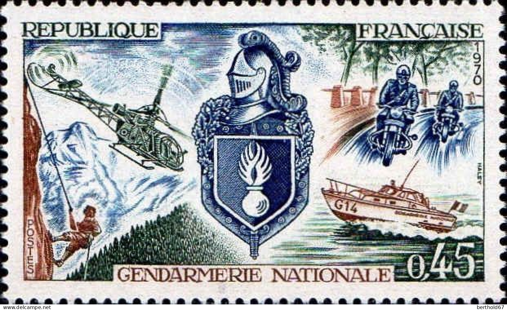 France Poste N** Yv:1622 Mi:1695 Gendarmerie Nationale (theme) - Polizia – Gendarmeria