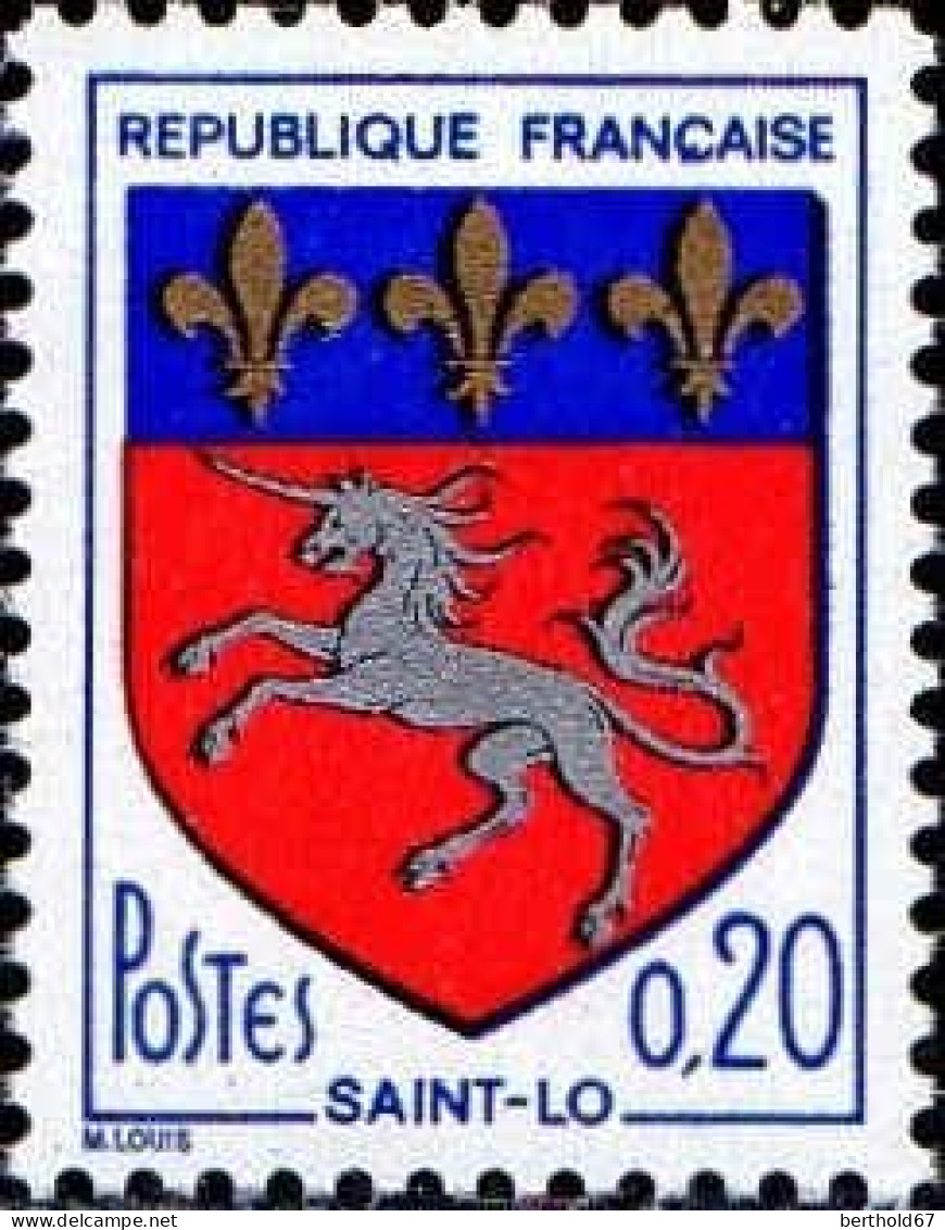 France Poste N** Yv:1510 Mi:1570 Armoiries De St-Lo (Thème) - Francobolli