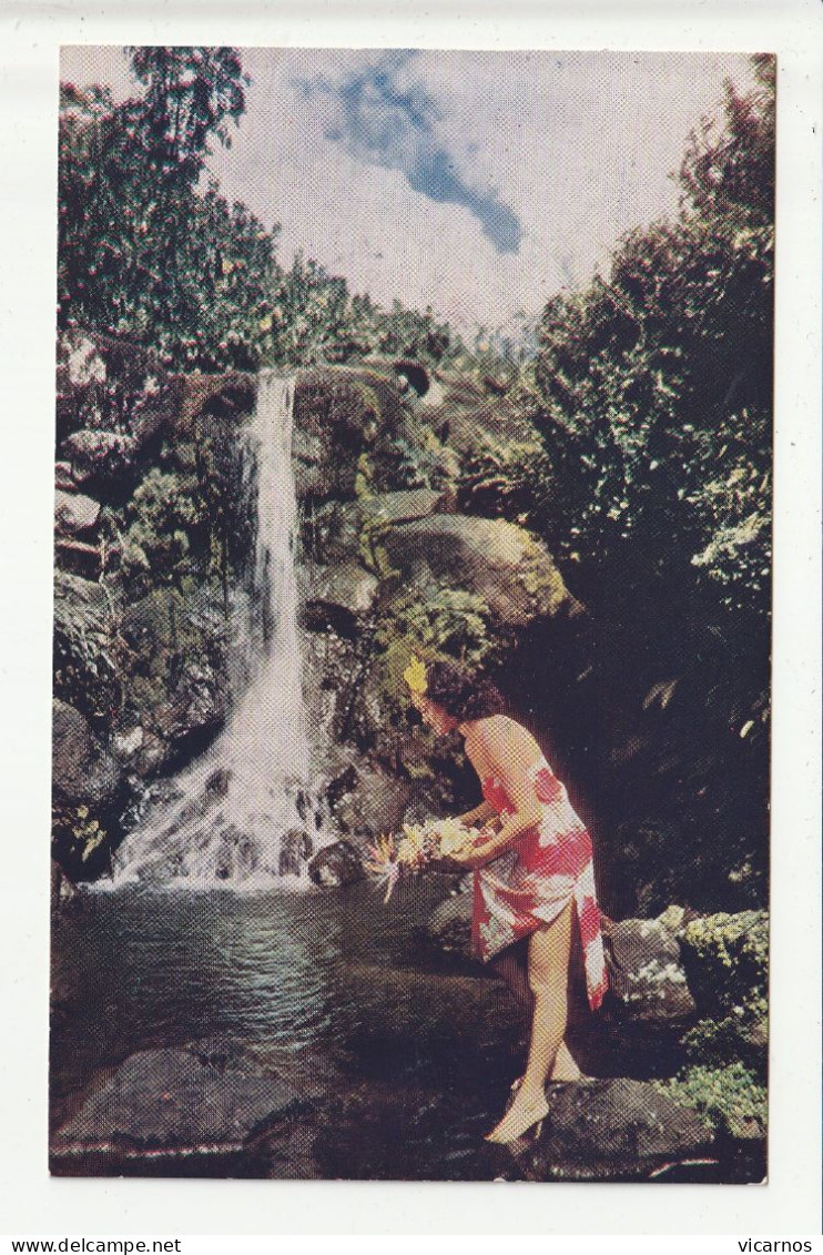 CP ETATS UNIS Hawaiian Waterfall Native - Hawaï