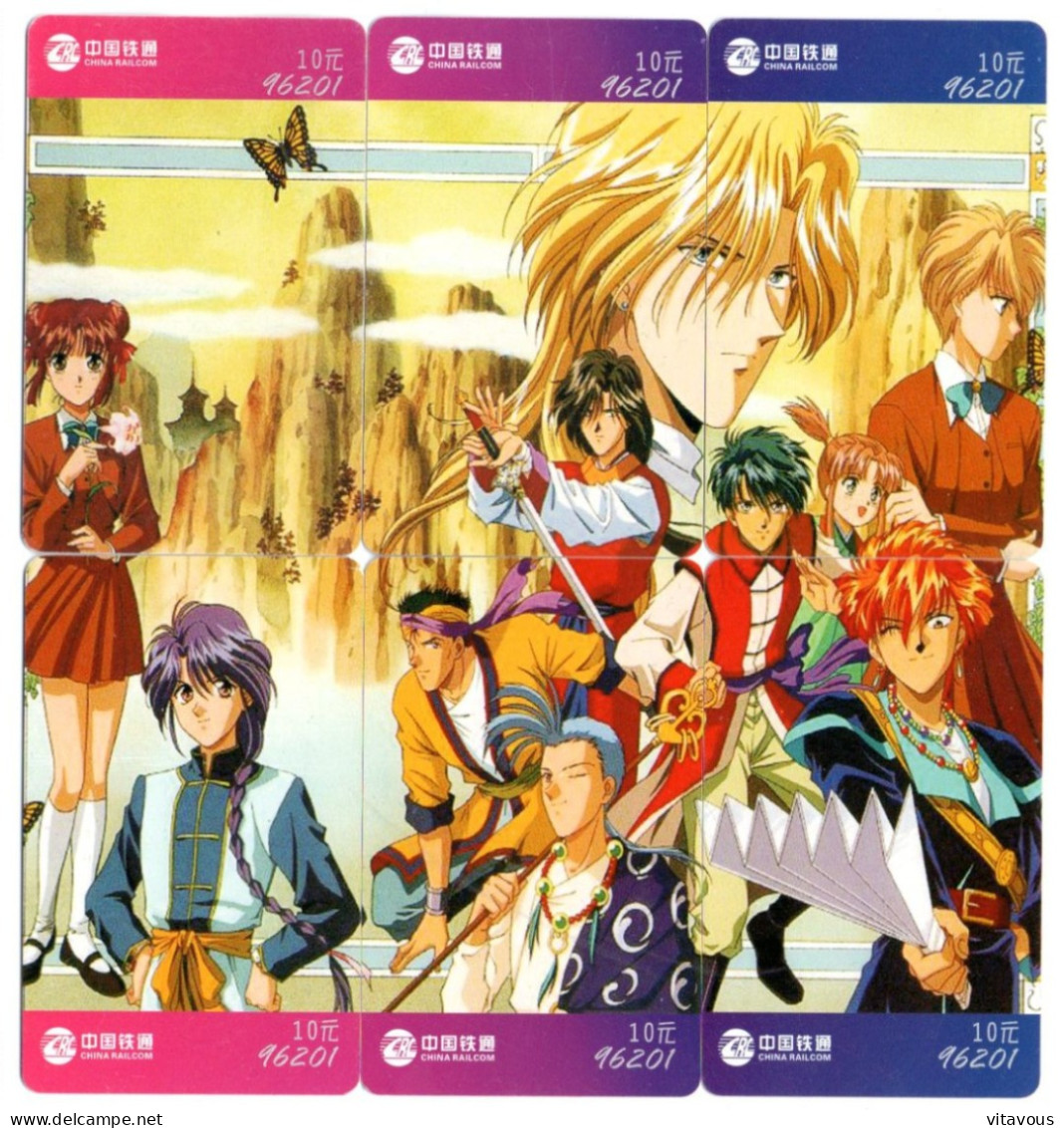 Manga BD Puzzle 6  Télécartes Chine China Phonecard  Telefonkarte (P 56) - Chine