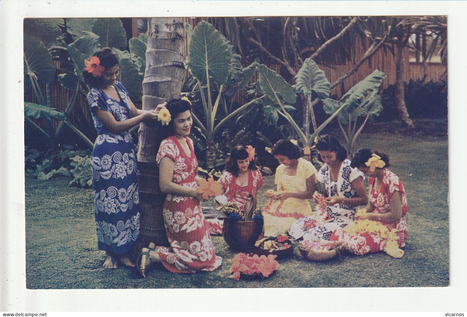 CP ETATS UNIS Happy Hawaiian Waterfall Native Girl - Big Island Of Hawaii