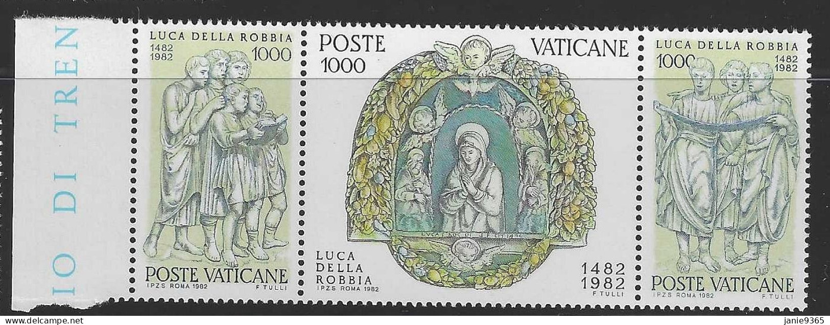 Vatican City S 723-25 1982 500th Death Anniversary Of Luca Della Robbia.mint Never Hinged - Neufs