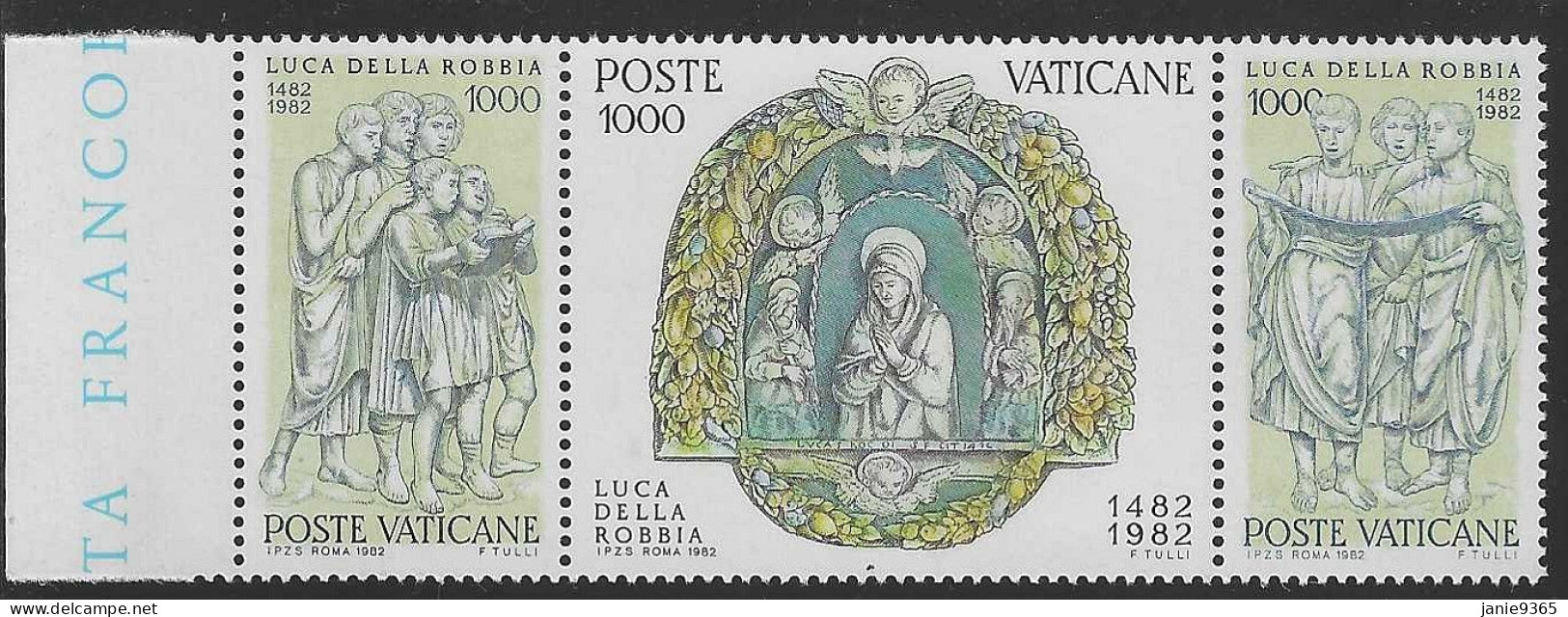 Vatican City S 723-25 1982 500th Death Anniversary Of Luca Della Robbia.mint Never Hinged - Neufs