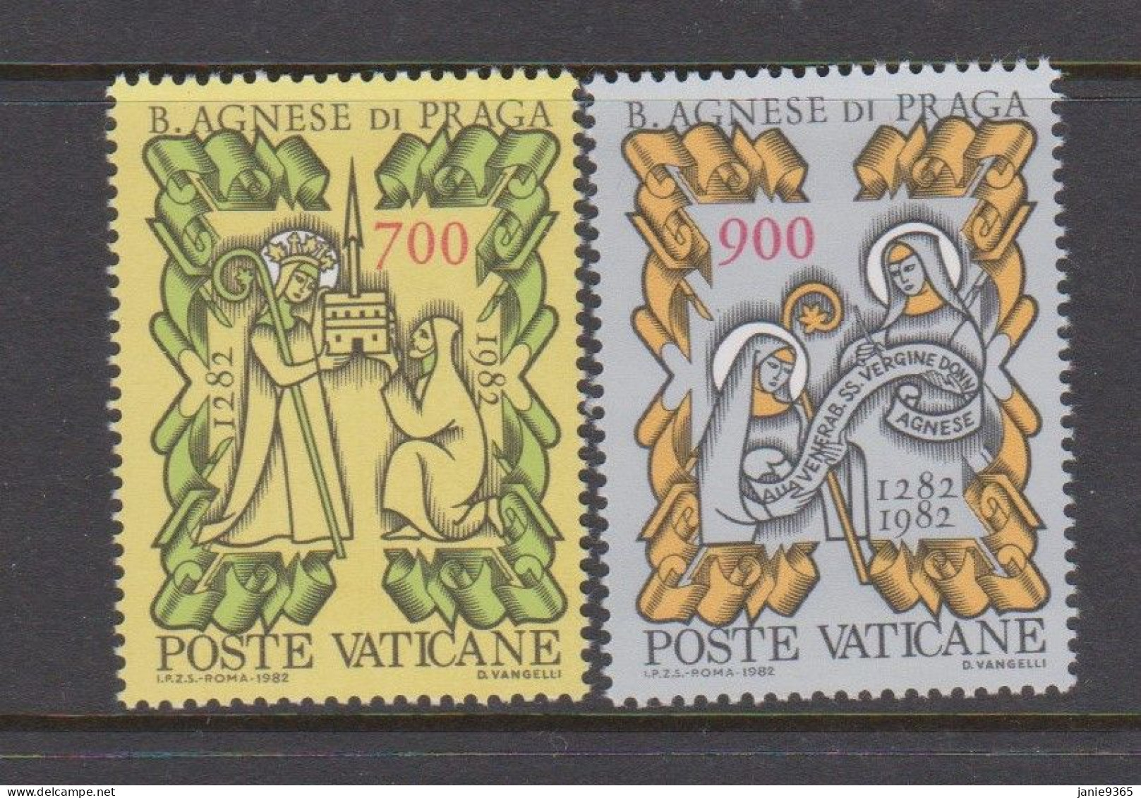 Vatican City S 721-22 1982 700th Death Anniversary Of St Agnes Of Prague.mint Never Hinged - Unused Stamps