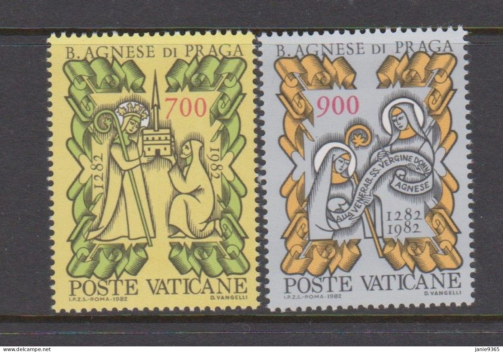 Vatican City S 721-22 1982 700th Death Anniversary Of St Agnes Of Prague.mint Never Hinged - Neufs
