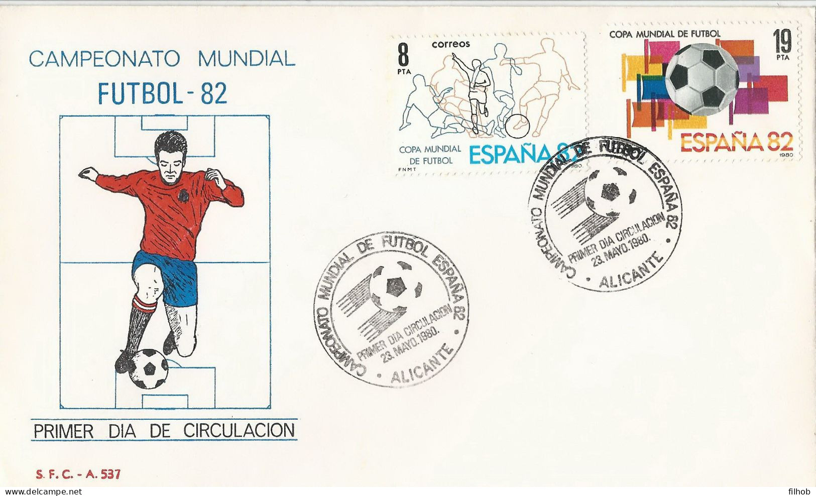 Spain (3505): FDC Sport FIFA World Cup Espana 82 - FDC