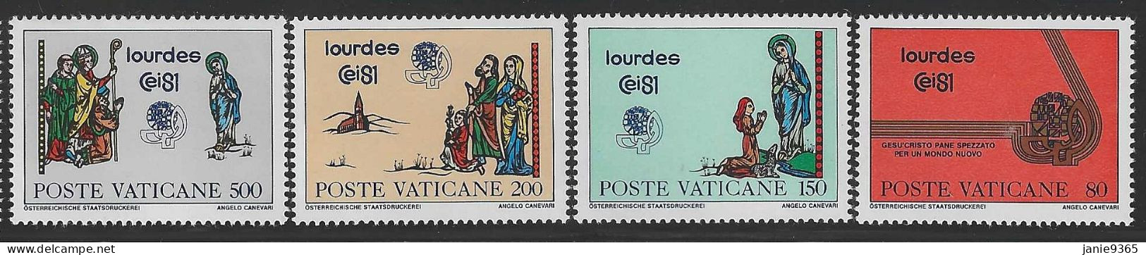 Vatican City S 703-06 1981 42nd Eucharistic Congress.mint Never Hinged - Ongebruikt