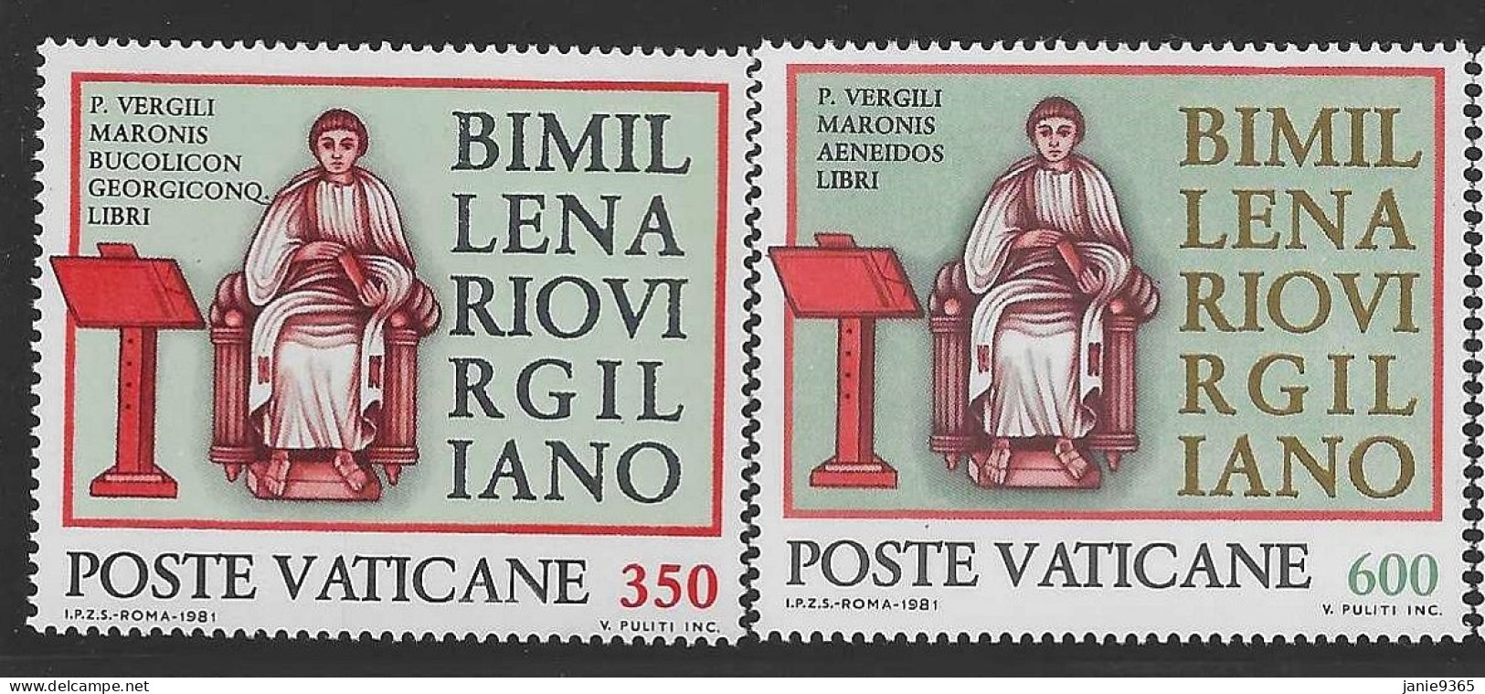 Vatican City S 701-02 1981 Binillenary Birth Of Virgil.mint Never Hinged - Unused Stamps