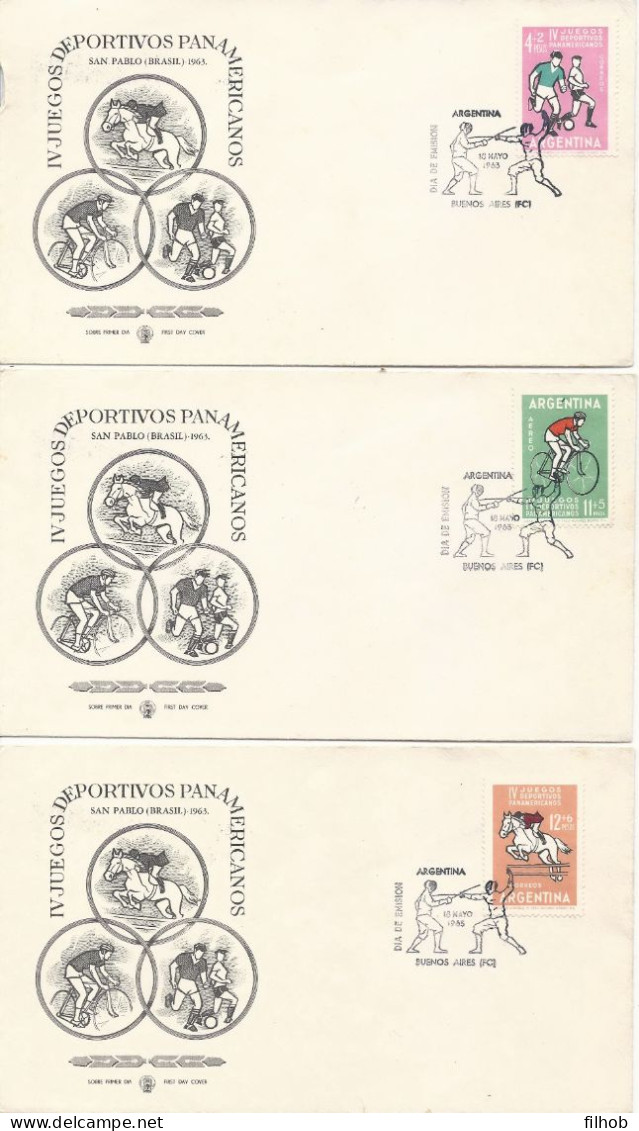 Argentina (3531): FDC Sport Pan American Sports Games 1963 - FDC