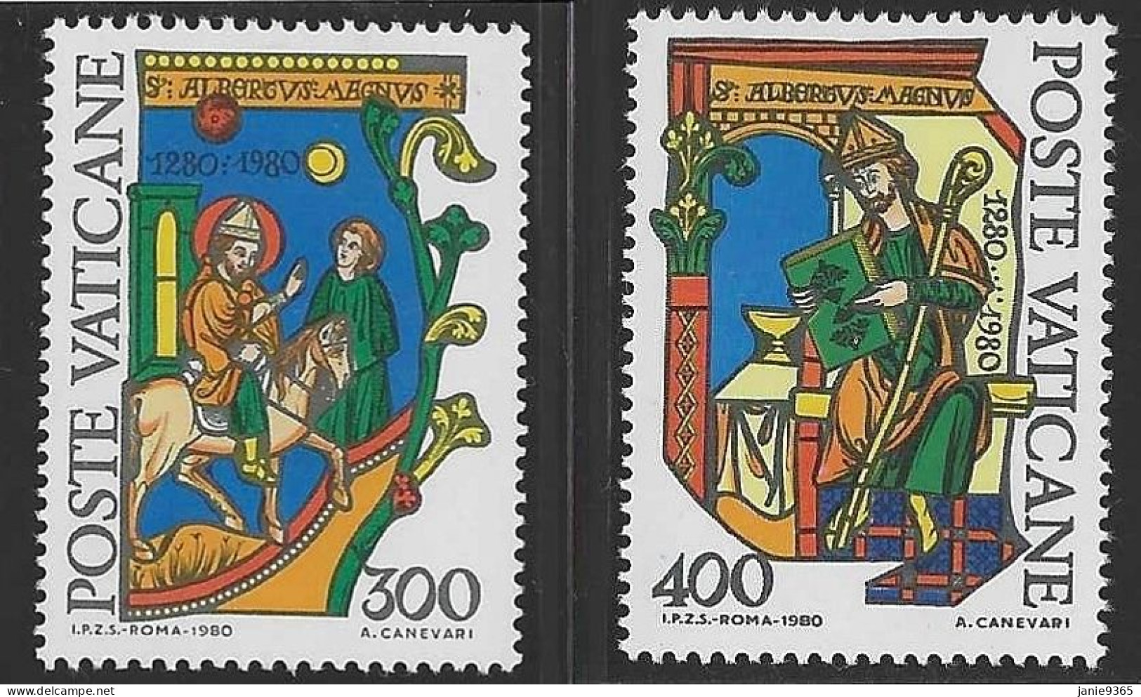 Vatican City S 695-96 1980 St Albertus Magnus 700th Death Anniv.mint Never Hinged - Unused Stamps