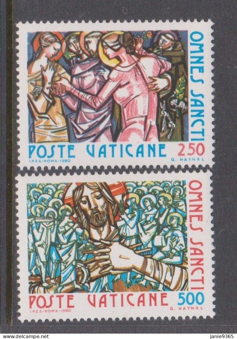 Vatican City S 693-94 1980 Omnes Sancti.mint Never Hinged - Neufs