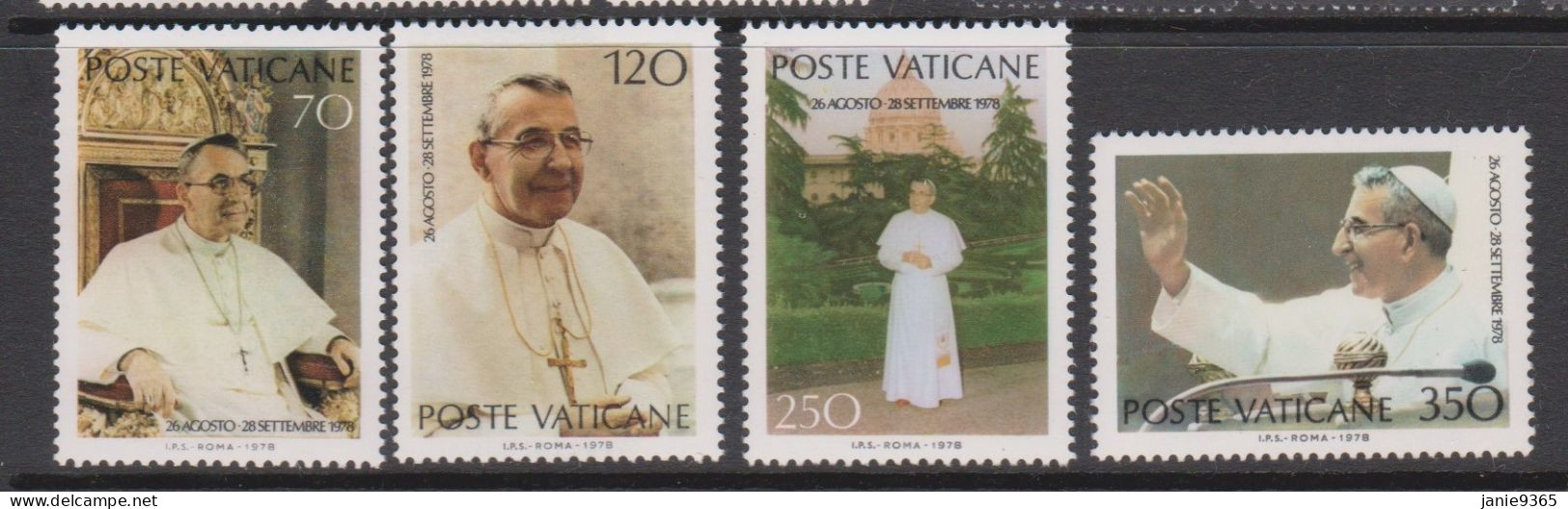 Vatican City S 657-60 1978 Pope John Paul I.mint Never Hinged - Neufs