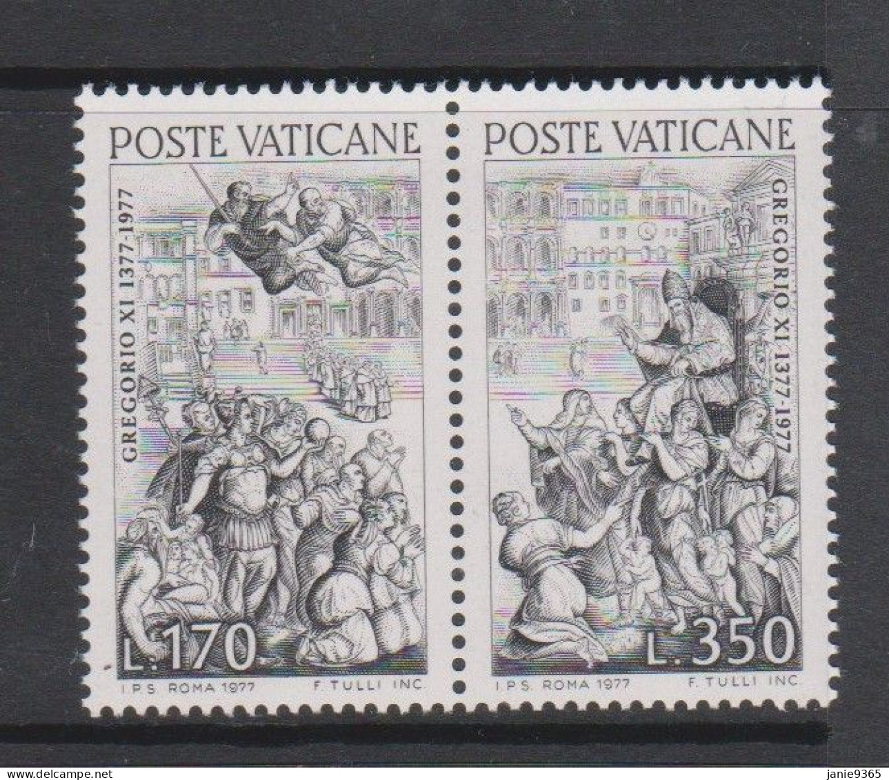 Vatican City S 629-630 1977 6th Centenary Pope Gregorio XI Return To Rome.mint Never Hinged - Unused Stamps