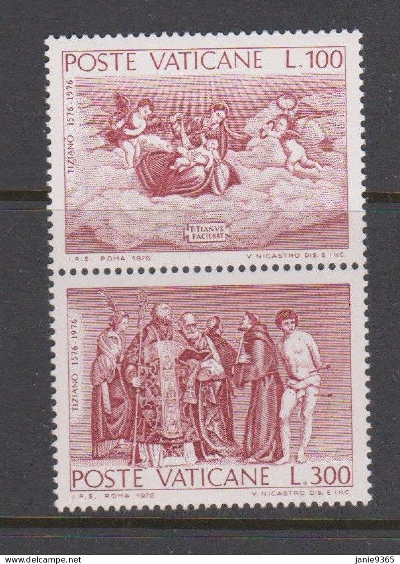 Vatican City S 606-607 1976 400th Anniversary Death Of Tiziano Vercellio .mint Never Hinged - Neufs