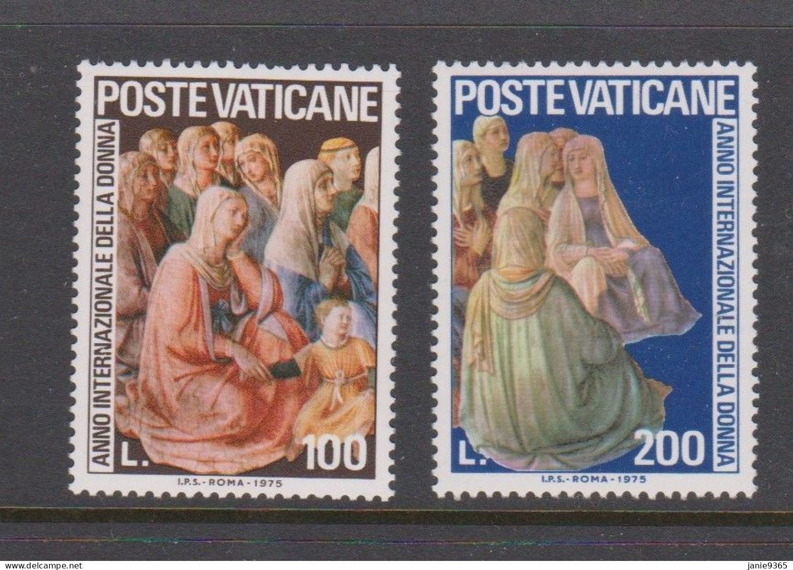 Vatican City S 604-605 1975 International Women Day.mint Never Hinged - Ungebraucht