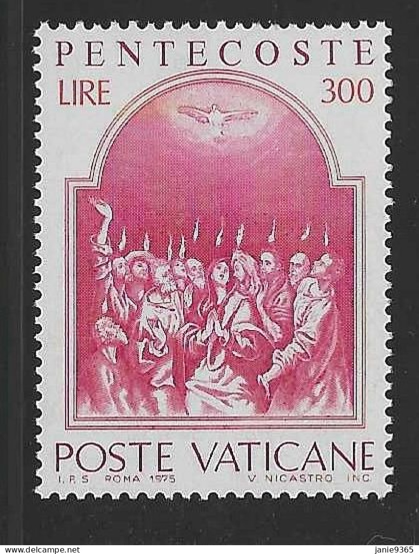 Vatican City S 595 1975 Pentecost.mint Never Hinged - Ungebraucht