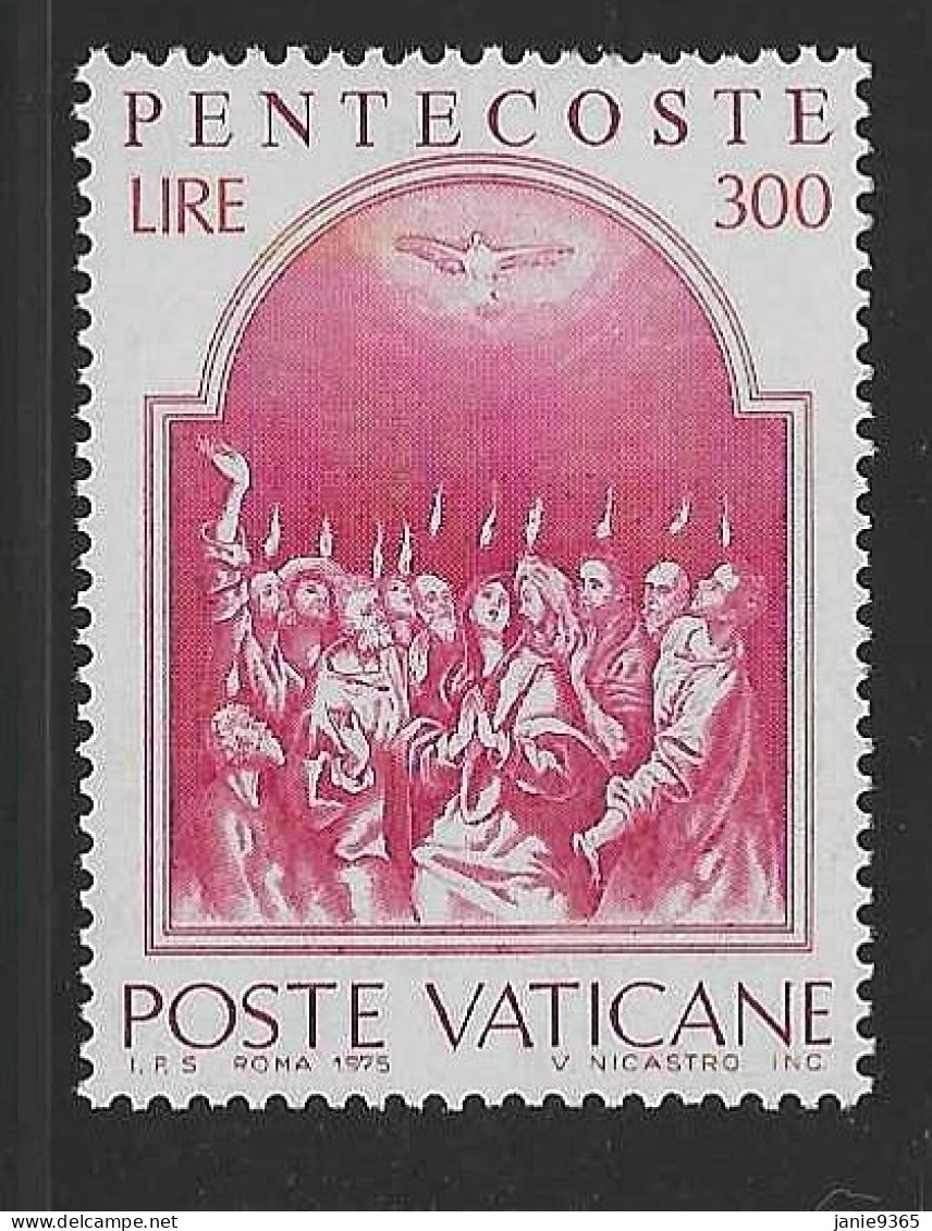 Vatican City S 595 1975 Pentecost.mint Never Hinged - Ongebruikt