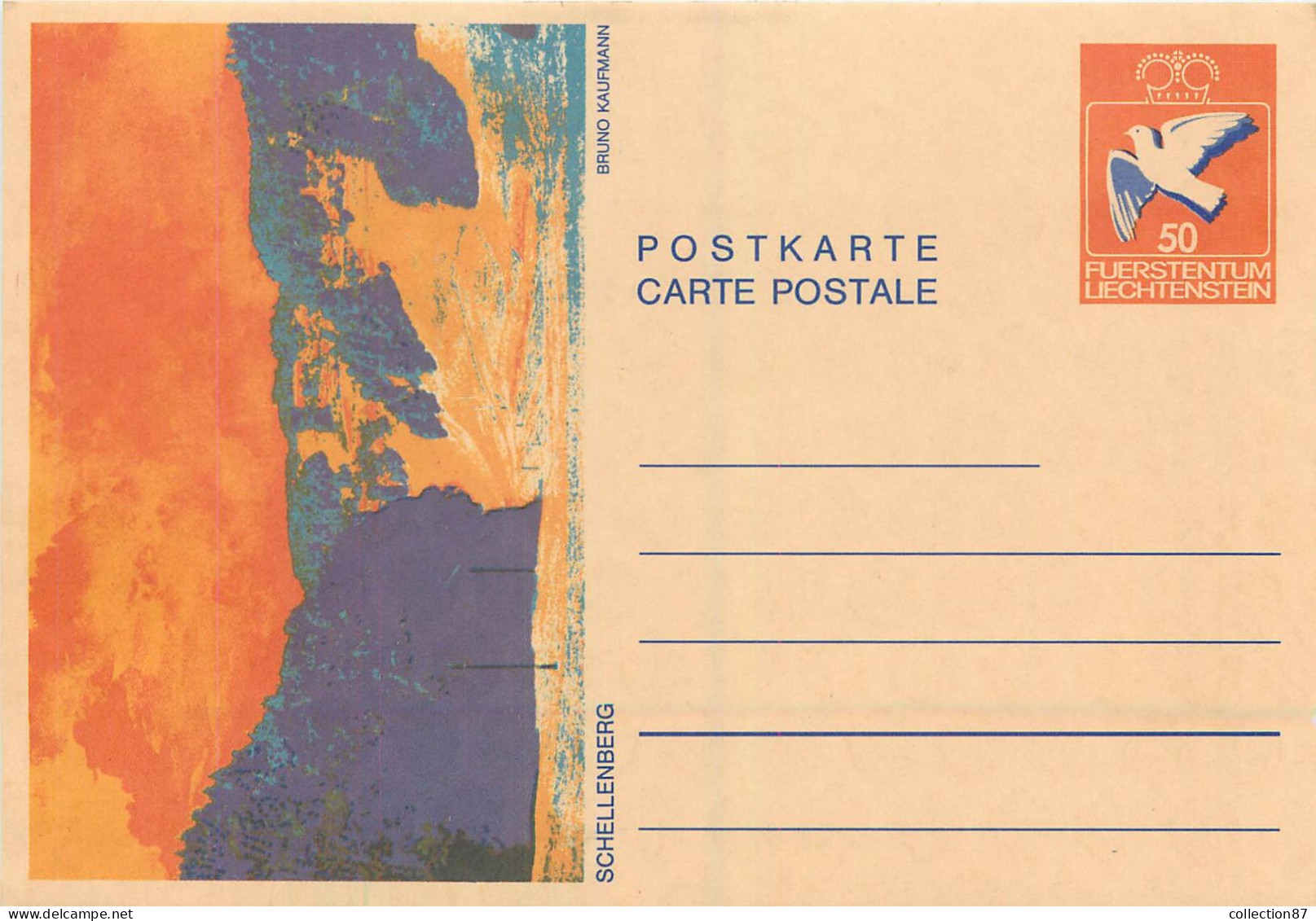 REF 002 > LIECHTENSTEIN < 3 CARTES ENTIERS POSTAUX > - COLOMBE - Interi Postali