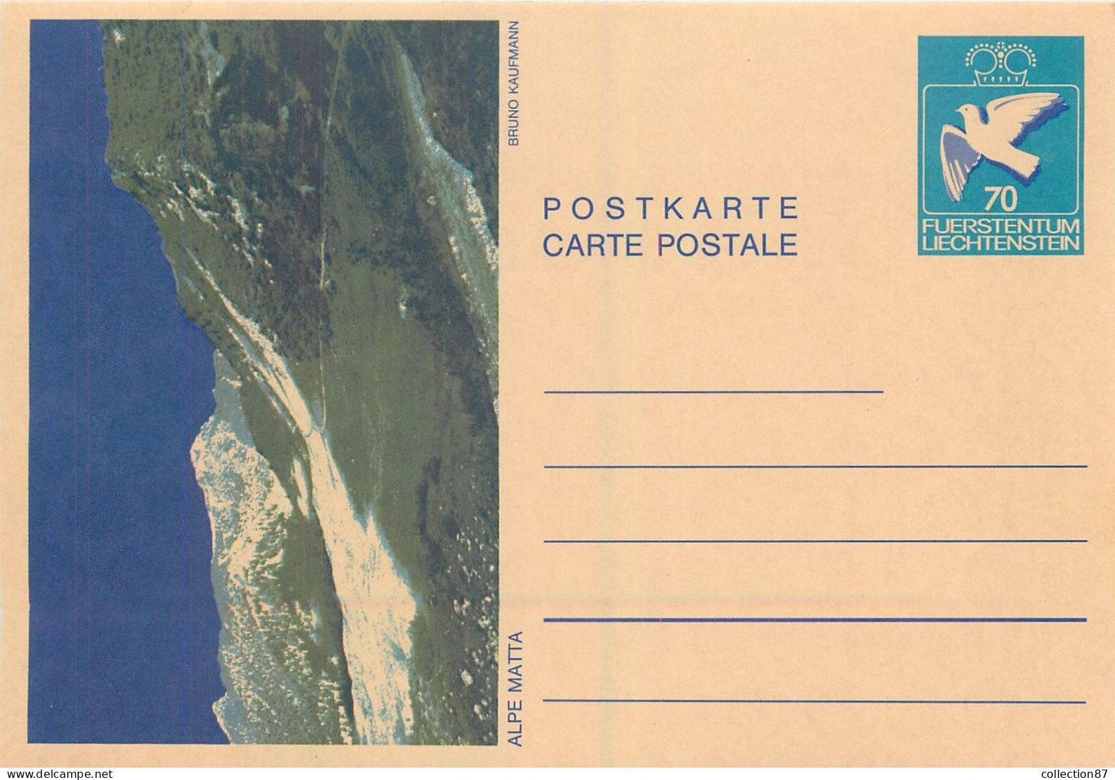 REF 002 > LIECHTENSTEIN < 3 CARTES ENTIERS POSTAUX > - COLOMBE - Postwaardestukken