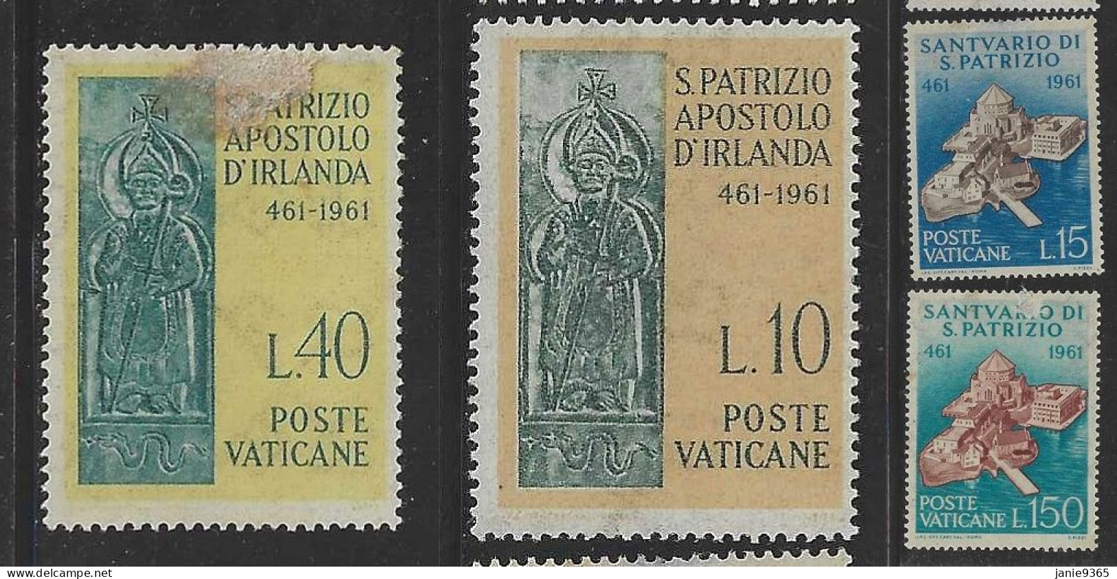 Vatican City S 326-329 1961 Death Of St Patrick 1500th Anniversary.mint Never Hinged - Nuovi