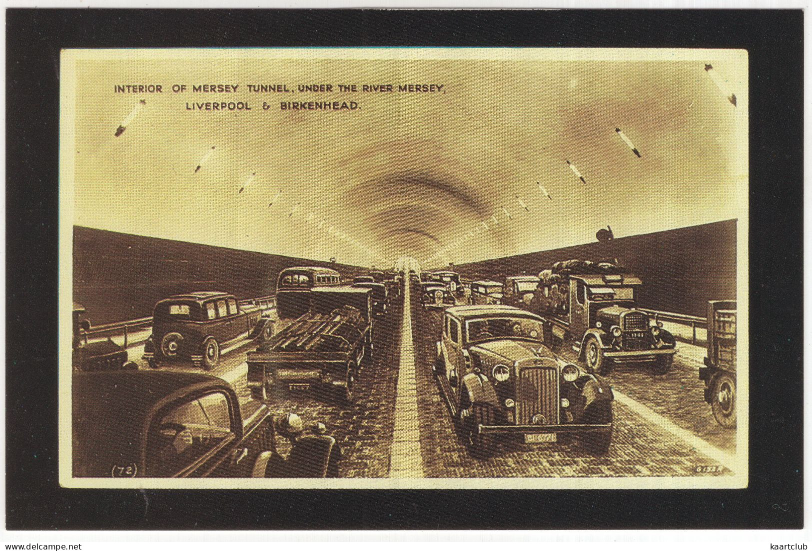 Liverpool & Birkenhead: VINTAGE CARS , TRUCKS - Interior Of Mersey Tunnel, Under The River Mersey - (England) - PKW