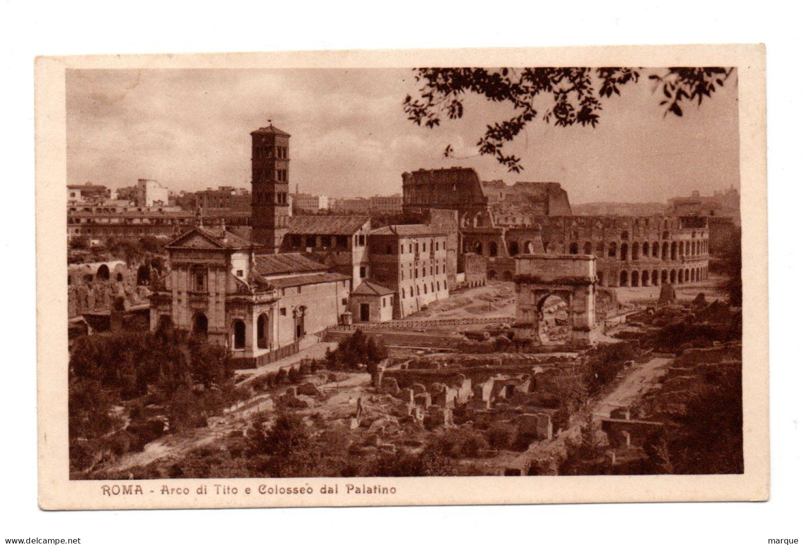 Cpa ROMA Arco Di Tito E Colosseo Dal Palatino - Colisée