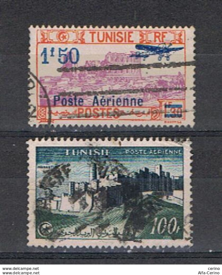 TUNISIA:  1930/54  P.A. SOGGETTI  VARI  -  2  VAL. US. -  YV/TELL. 10 + 20 - Aéreo