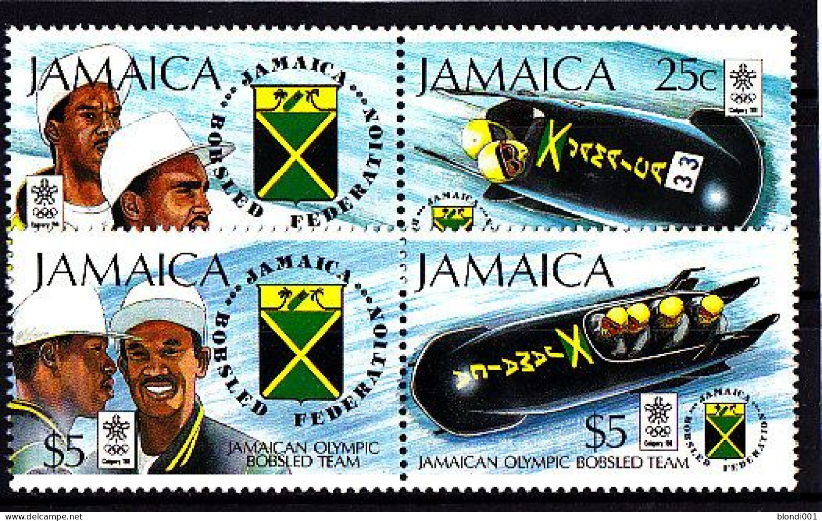 Olympics 1988 - Bob - JAMAICA - 2 Pairs MNH - Inverno1988: Calgary