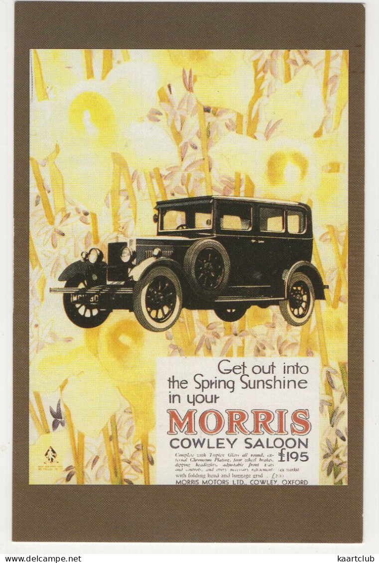 The MORRIS COWLEY SALOON, March 1930 - (England) - PKW