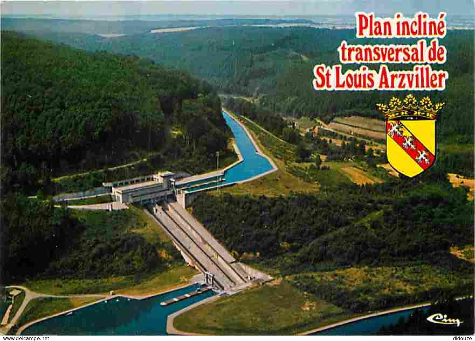 57 - Saint Louis - Arzviller - Le Plan Incliné Transversal - Ascenseur à Bateaux - Vue Aérienne - Blasons - Carte Neuve  - Arzviller