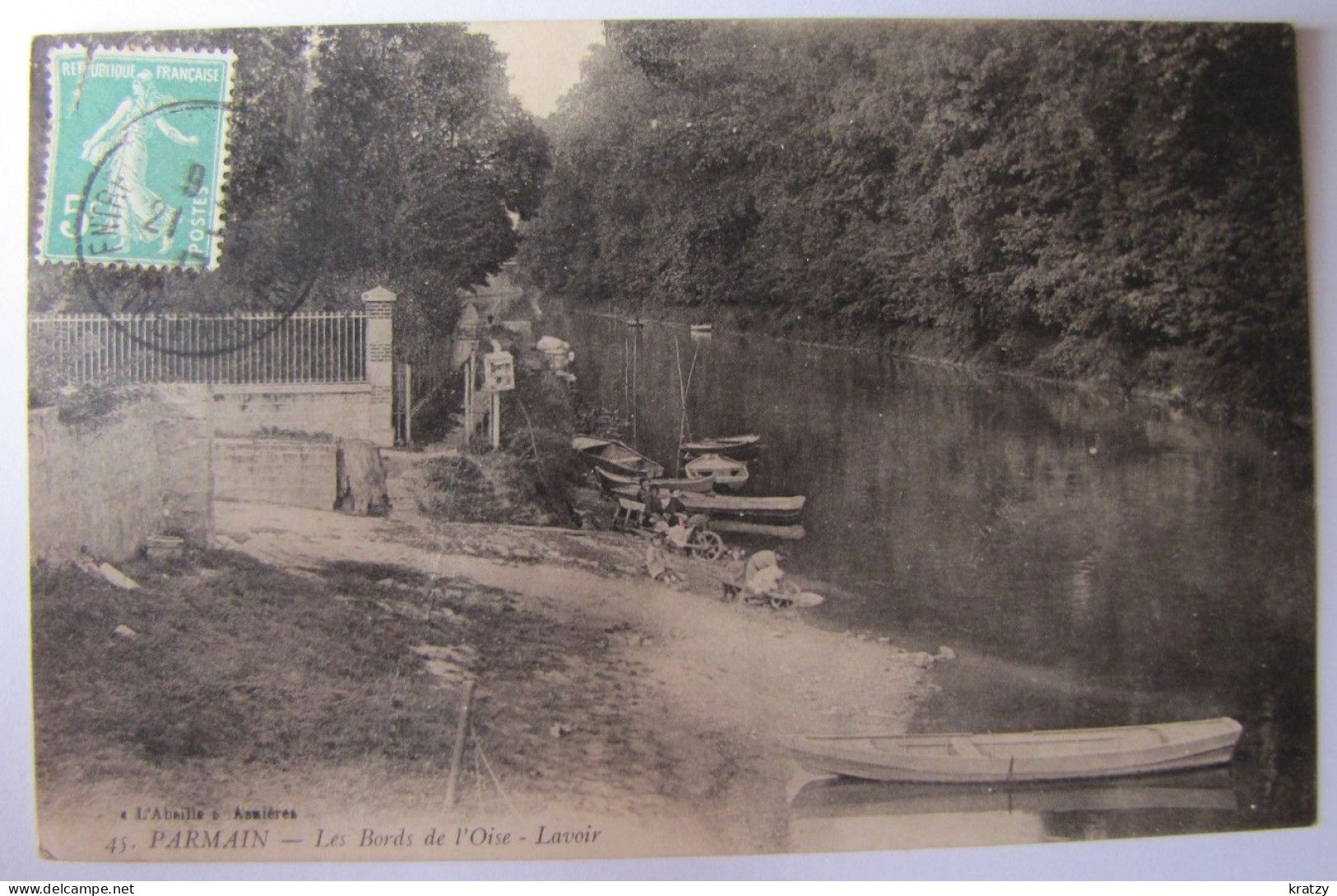 FRANCE - VAL D'OISE - PARMAIN - Les Bords De L'Oise - Lavoir - 1913 - Parmain