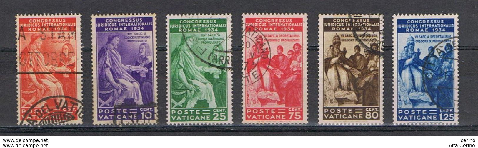 VATICANO:  1935  GIURIDICO  -  S. CPL. 6  VAL. US. -  SASS. 41/46  -  SPL. - Oblitérés