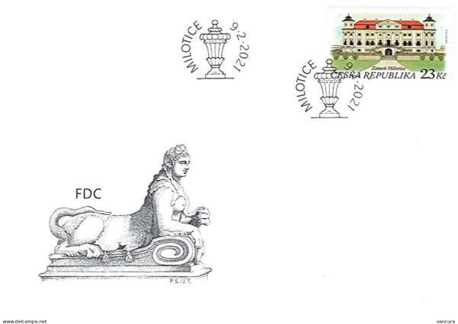 FDC 1108 Czech Republic Milotice By Kyjov State Chateau 2021 Sphinx - FDC