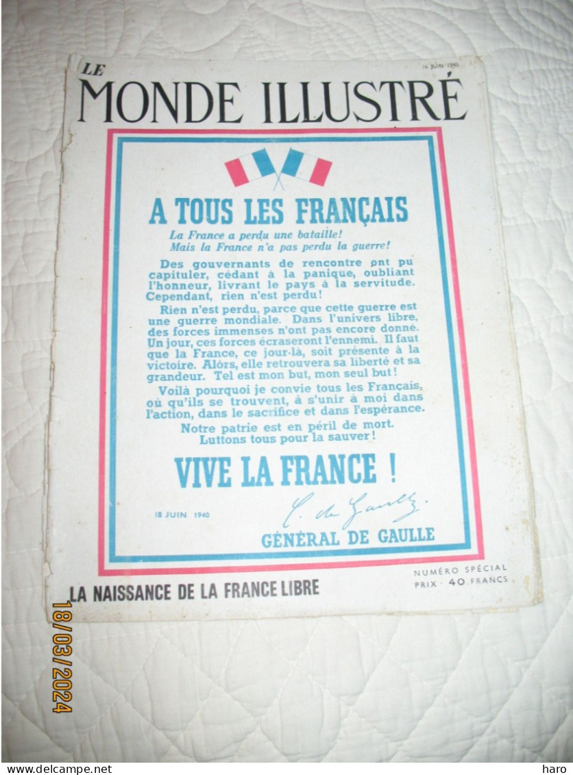 Guerre 40/45 - Numéro Spécial  - Revue " Le Monde Illustré " Du 18 Juin  1945  (FR112) - 1939-45