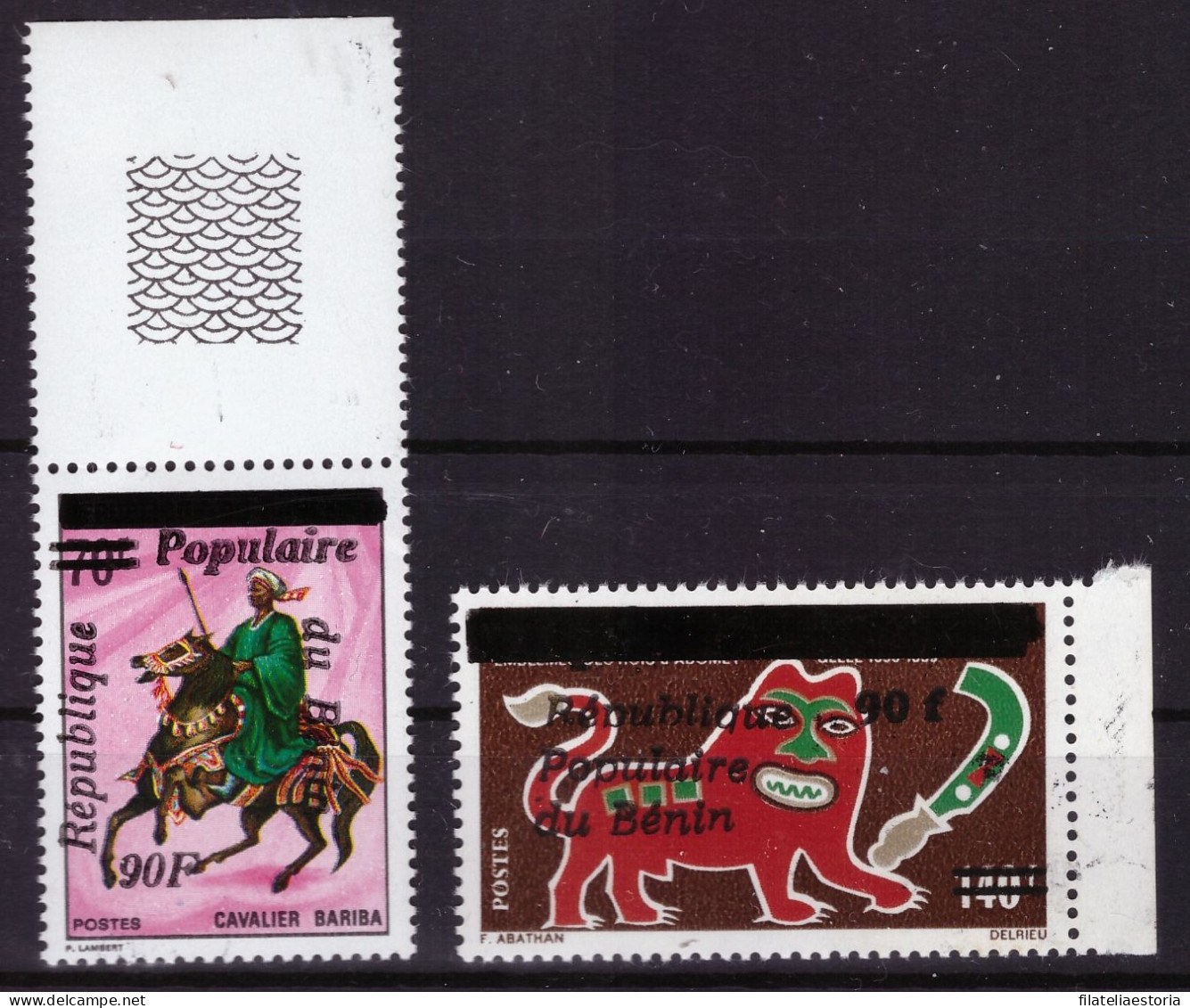 Benin 1986 - MNH ** - Timbres Surchargés - Michel Nr. 428-429 11€ (ben030) - Bénin – Dahomey (1960-...)