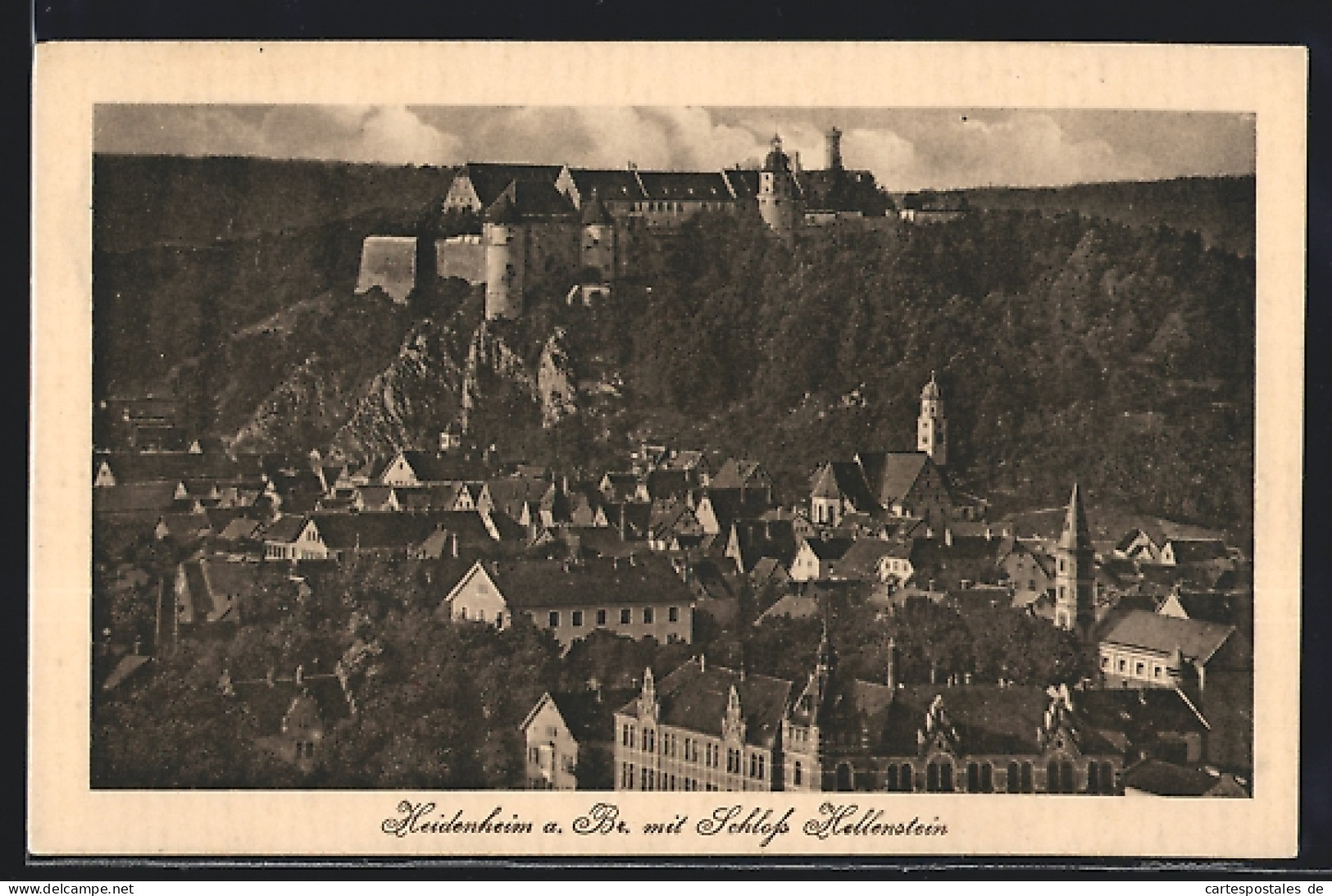 AK Heidenheim A. Br., Gesamtansicht Mit Schloss Hellenstein  - Heidenheim