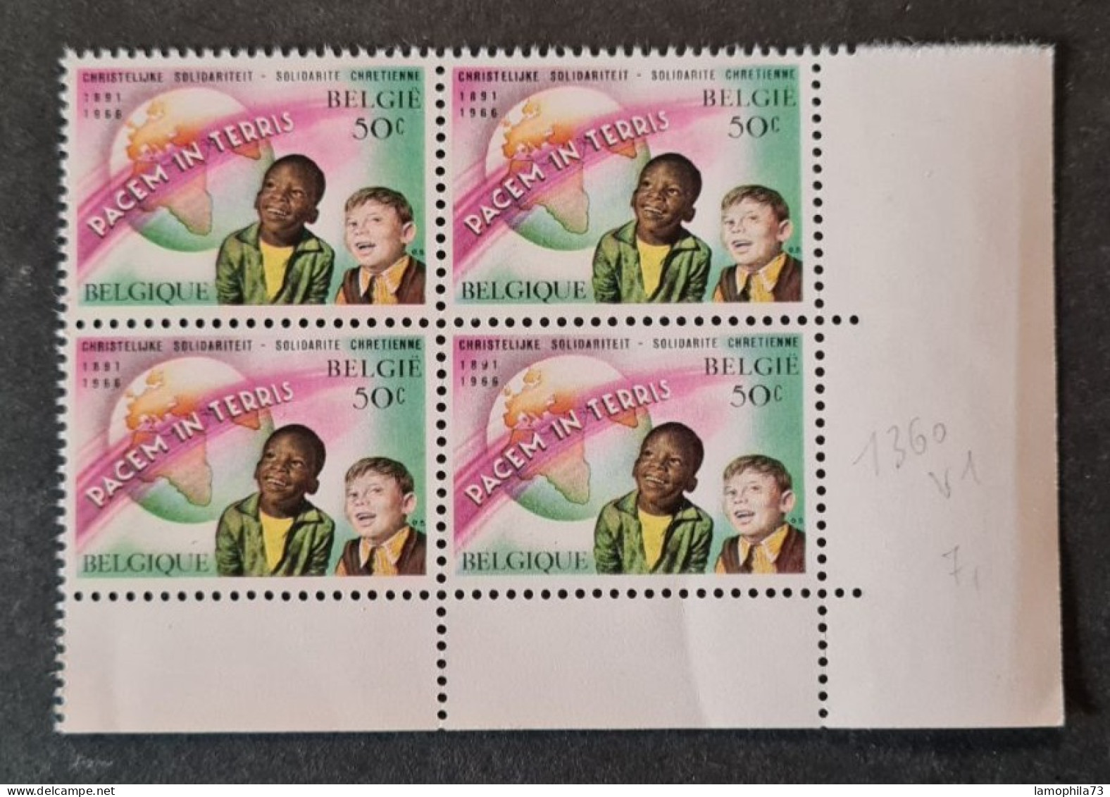 Belgique - CoB 1360 V-1 Mnh** - TB - 2 Scan(s) - Ref 041 - 1961-1990