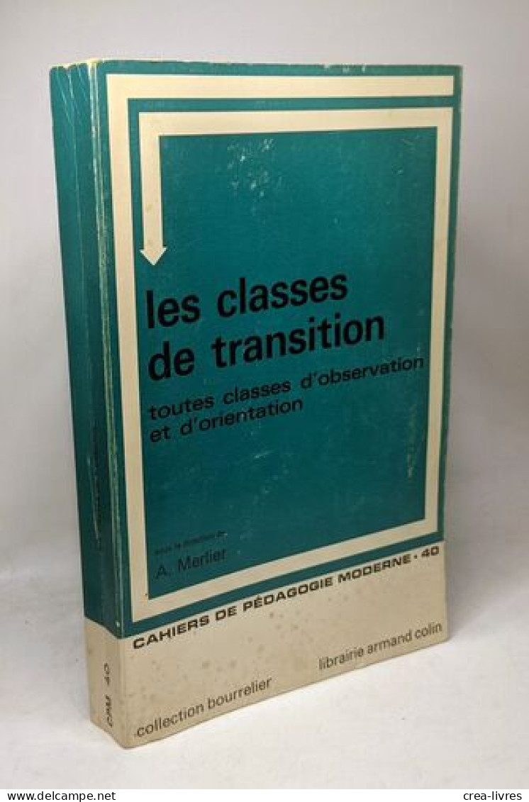 Les Classes De Transition : Toutes Classes D'observation Et D'orientation Du Premier Cycle. Publié Sous La Direction De - Non Classés