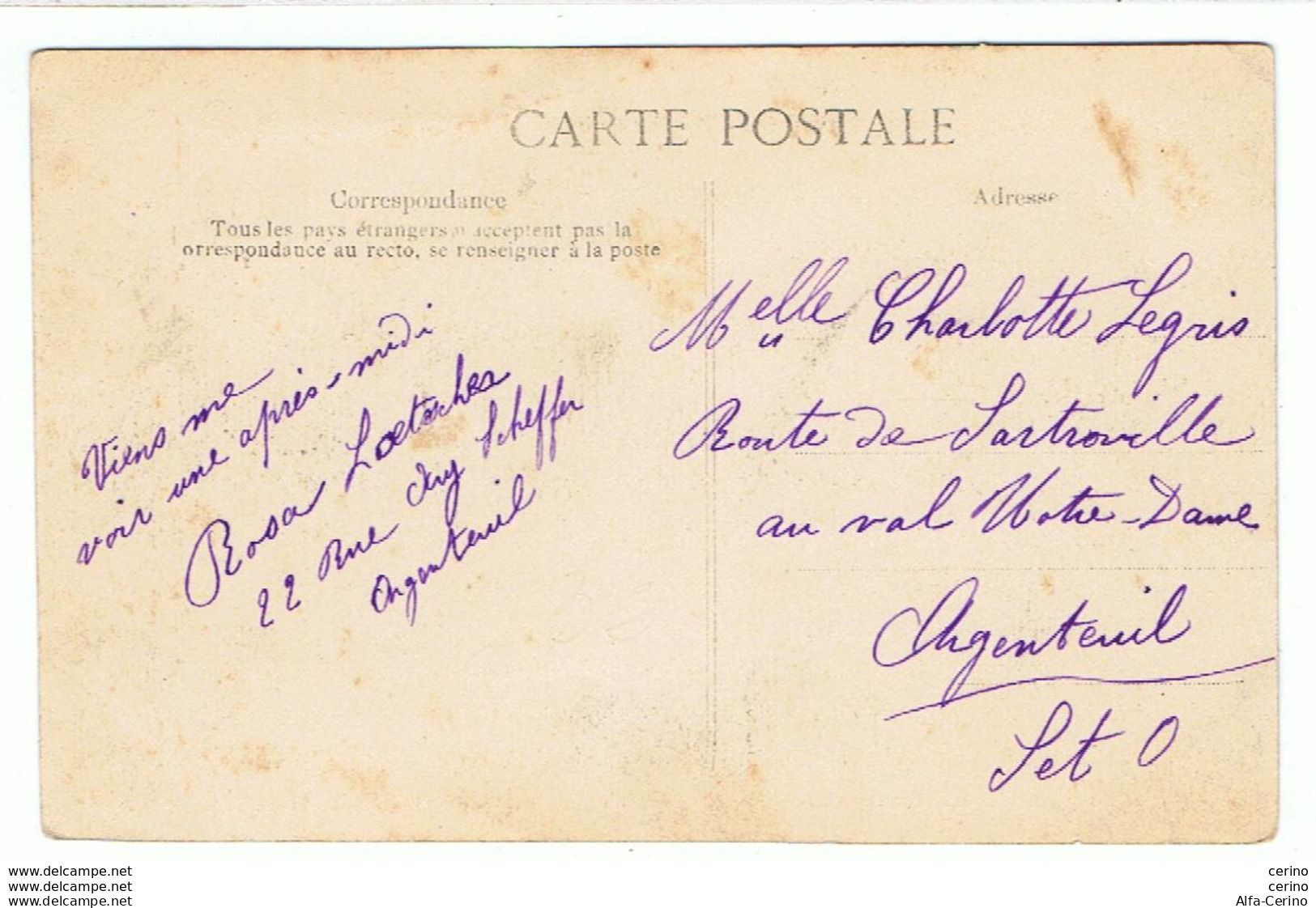 ARGENTEUIL:  DISTRIBUTION  DES  LETTRES  -  CRUE  DE  LA  SEINE  -  JANVIER  1910  -  FP - Inondations