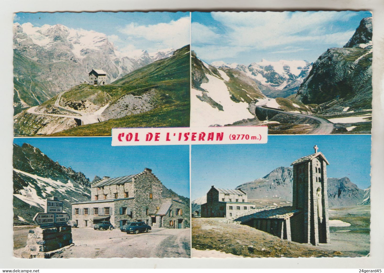 CPSM BONNEVAL SUR ARC, VAL D'ISERE (Savoie) - COL DE L'ISERAN 2770 M 4 Vues - Bonneval Sur Arc